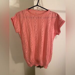 Vintage Pink Knit Women's Top